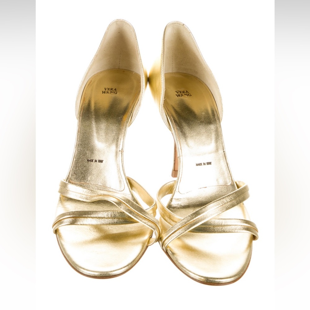 Vera Wang Leather D'Orsay Pumps size 7.5 Gold